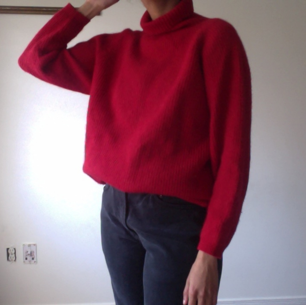 ❤SALE❤ Vintage Red Wool Turtleneck Sweater